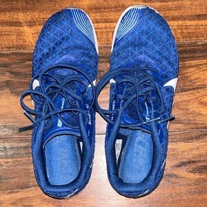 Blue and White Shoes